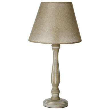 Lined Wooden Candlestick Table Lamp | Maine