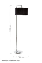 Floor Lamp with Black Fabric Shade | Leyna
