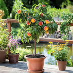 Peach Tree - 2 pcs. - Prunus Bonanza, Saturne - Height 60-70cm - ⌀15cm