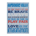Kids Superhero Rules | Wall Plaque