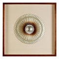 Framed Silver Round Carving Wall Art | Nason