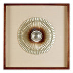 Framed Silver Round Carving Wall Art | Nason