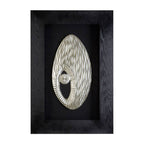 Framed Oval Carving Silver Wall Art | Nason