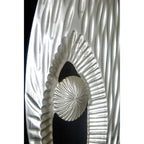 Framed Oval Carving Silver Wall Art | Nason