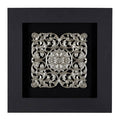 Nason Framed Silver MDF Filigree Carving Wall Art