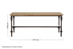Natural Rectangular Coffee Table with Distressed Fir Wood Top | Tribeca