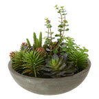 Mixed Succulent in Stone Effect Pot | Fiori
