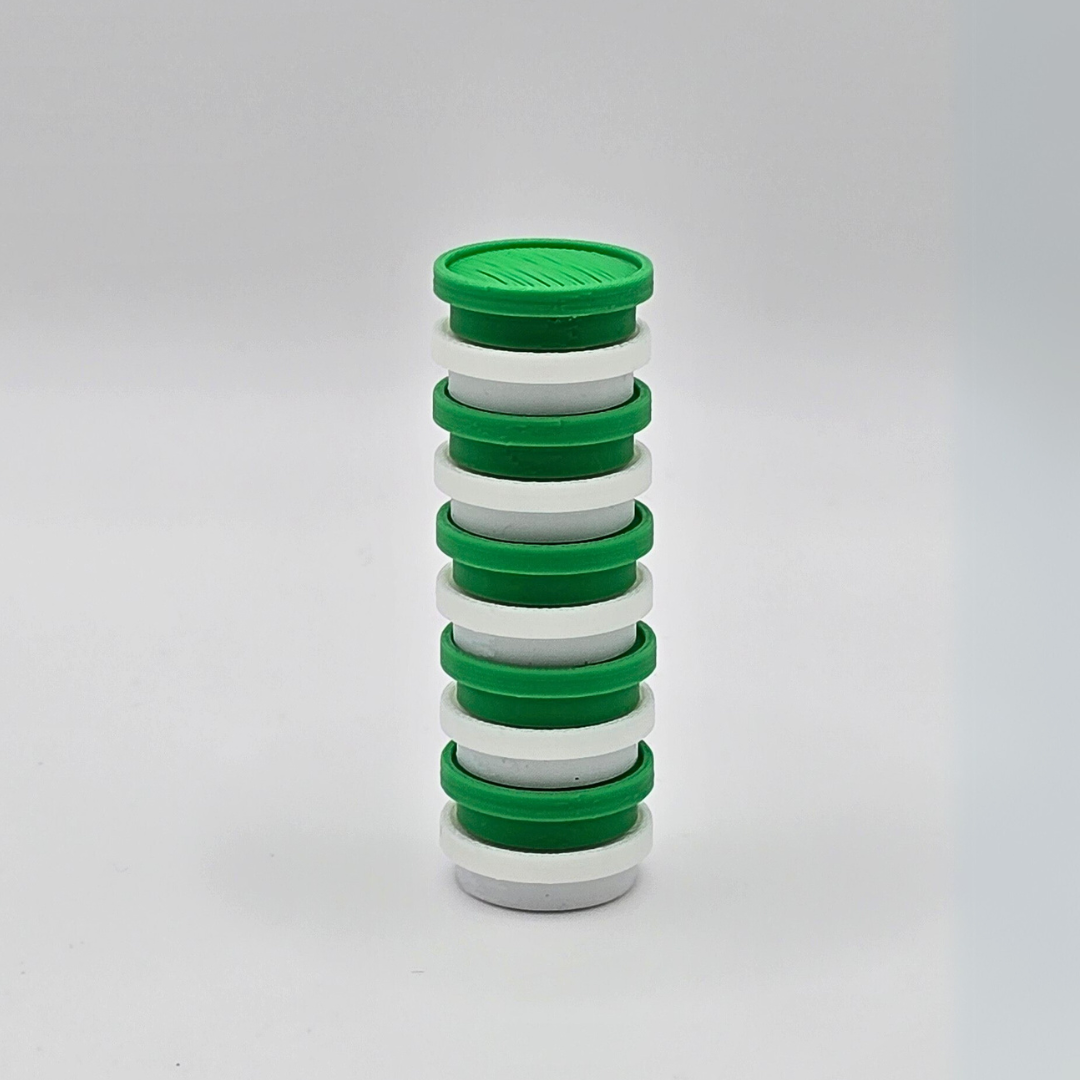 10 Small High Power Peppermint (Green And White) Memo Board Magnets