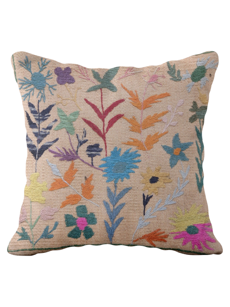 Suzani Hand Embroidered Cushion Cover - 45 x 45 cm