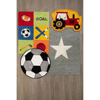 Grey and White Star Rug | Kids Rugs