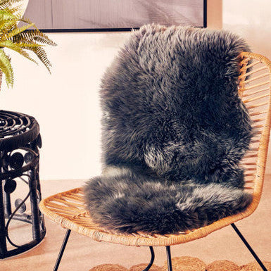 Sheepskin Gunmetal Rug | Bosie
