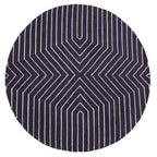 Bosie Blue and White Round Rug | Moyo