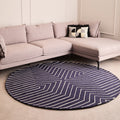 Bosie Blue and White Round Rug | Moyo