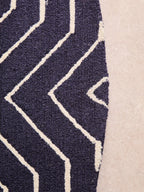 Bosie Blue and White Round Rug | Moyo