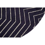 Bosie Blue and White Round Rug | Moyo
