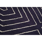 Bosie Blue and White Round Rug | Moyo