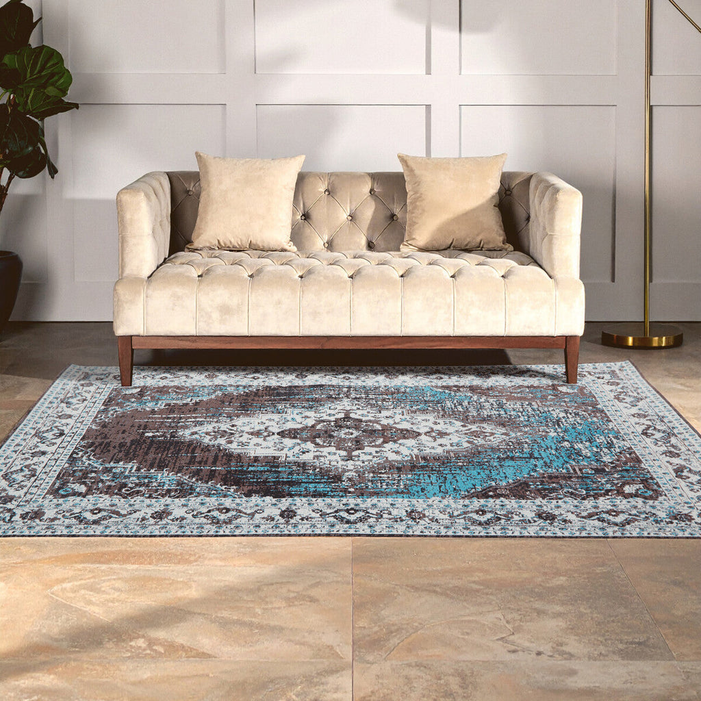 Bosie Large Teal Rug | Morvi