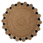 Bosie Large Natural and Black Jute Rug | Demir