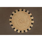 Bosie Large Natural and Black Jute Rug | Demir