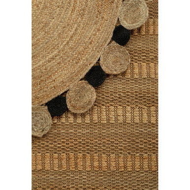 Bosie Large Natural and Black Jute Rug | Demir
