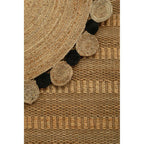 Bosie Large Natural and Black Jute Rug | Demir