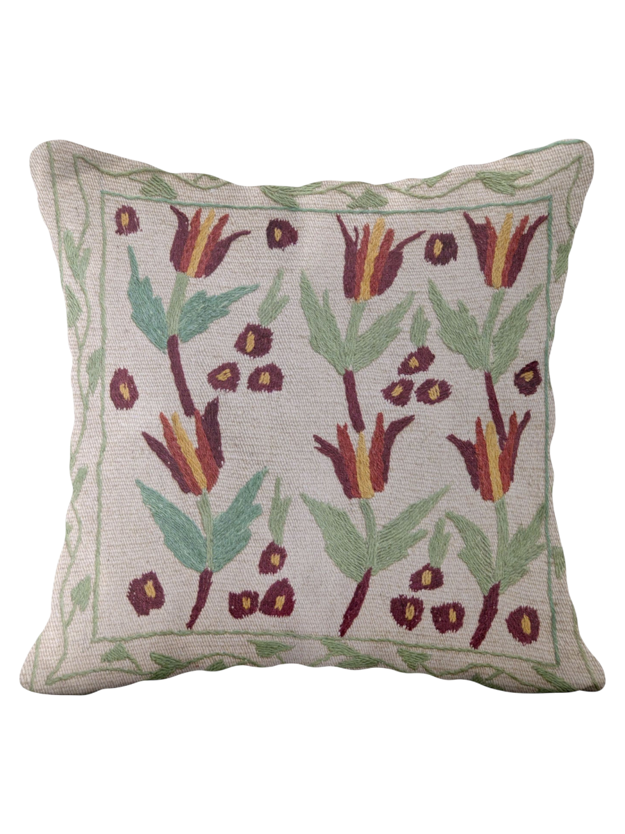 Suzani Hand Embroidered Cushion Cover - 45 x 45 cm