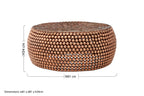 Gold Interlinked Beaded Iron Copper Finish Coffee Table | Templar