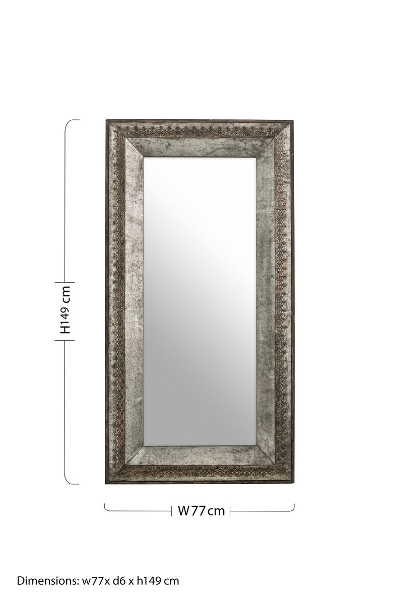 Antique Grey Wall Mirror | Elementary