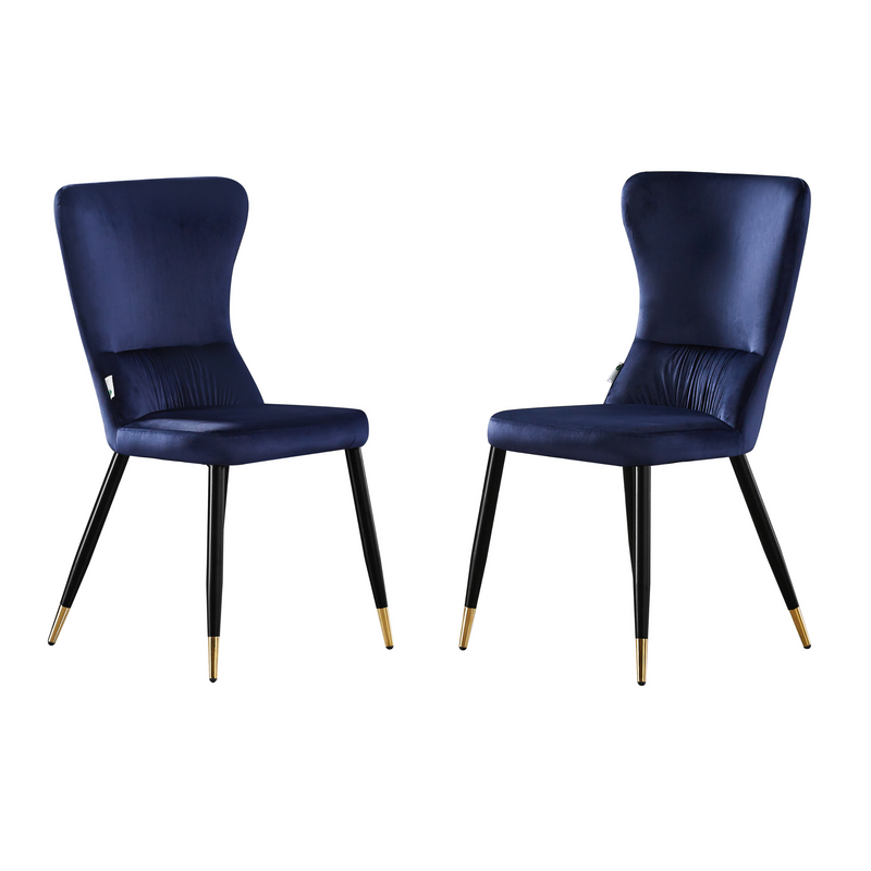 New York LUX Velvet Dining Chair with Metal Legs - Scandinavian Inspired