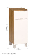 Oak Effect 1 Drawer 1 Door Standing Cabinet | Vida