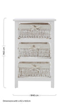 3 Baskets White Storage Unit | Maize