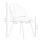 Lucia Halo Dining Set, a Table and Chairs Set of 4, White/Grey