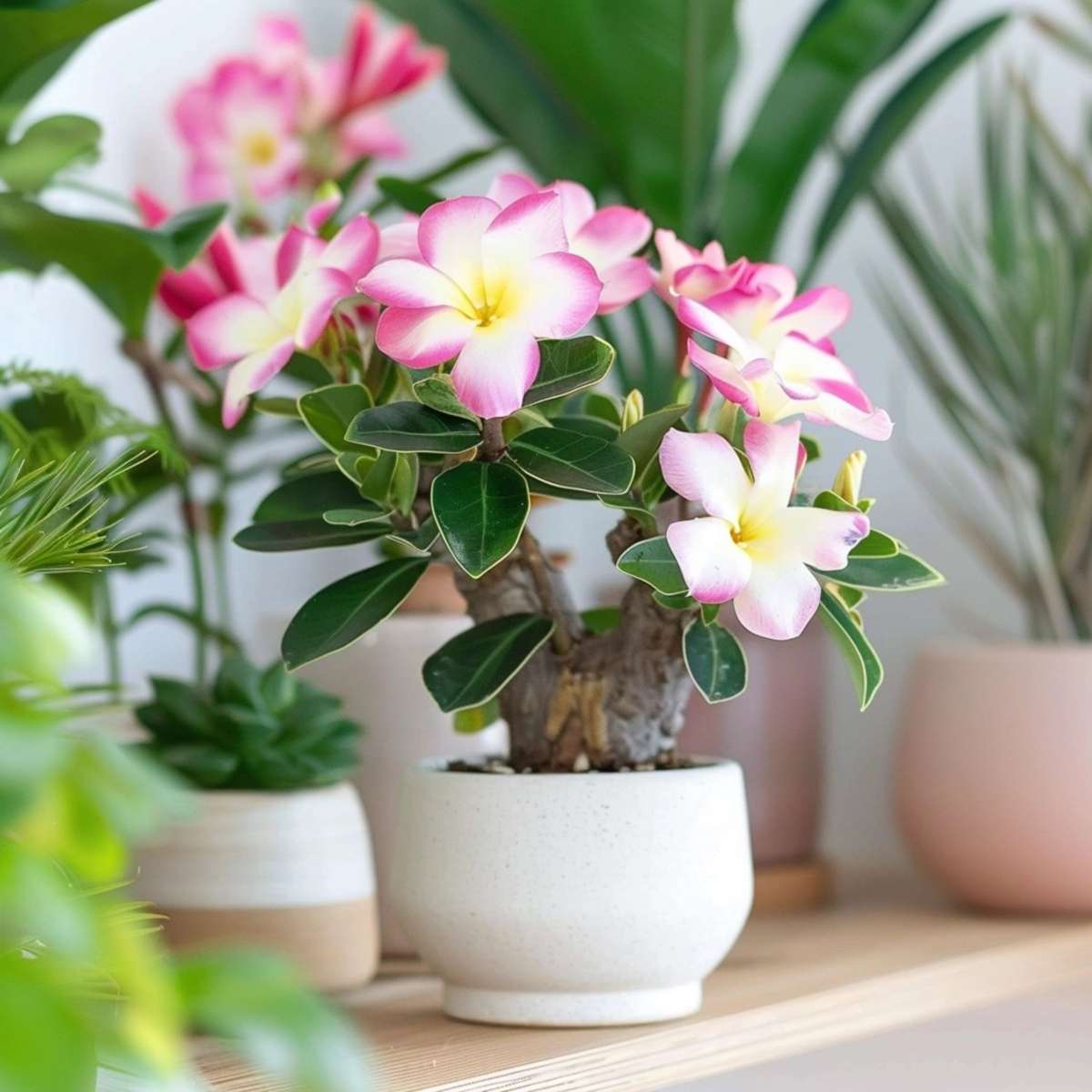Desert rose - Adenium obesum 'Pink Star' - Height 30-45cm - ⌀13cm