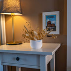 WHITE CONCRETE PINE POT