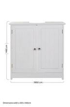 White 2 Door Under Sink Cabinet | Portland