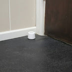 Floor Mounted Cylindrical Door Stopper, White (2-pack)