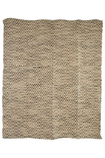 Beige and Grey Woven Throw | Bosie Chevron