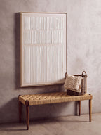 Beige and Grey Woven Throw | Bosie Chevron