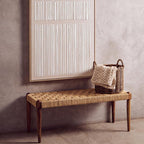 Beige and Grey Woven Throw | Bosie Chevron