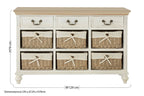 Storage Cabinet with 6 Willow Baskets | Hendra