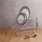 Small Chrome Folding Dish Drainer | Laurie