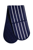 Navy Double Oven Glove | Butcher Stripe