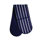 Navy Double Oven Glove | Butcher Stripe
