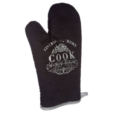 Black Single Oven Glove | Vintage Home