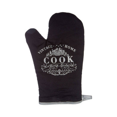 Black Single Oven Glove | Vintage Home