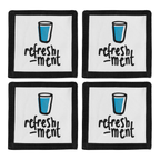 Set of Four Refreshment Coasters | Doodle