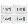 Set of Four Grubs Up Placemats | Doodle