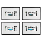 Set of Four Grubs Up Placemats | Doodle