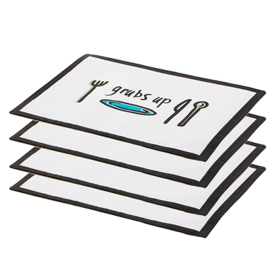 Set of Four Grubs Up Placemats | Doodle