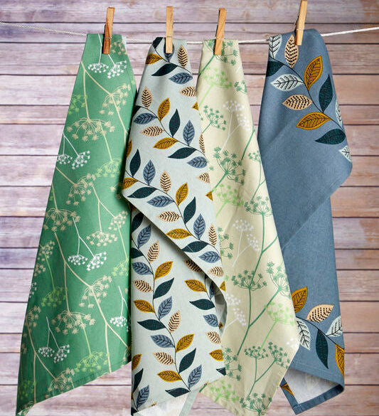 Set of Three Tea Towels | Cow Parsley